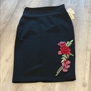 Floral pencil skirt